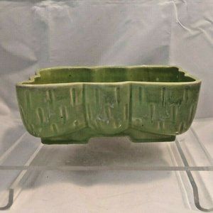 Vintage UPCO Ungemach Pottery Co USA Drip Glaze Green Mid Century Planter 105-7"